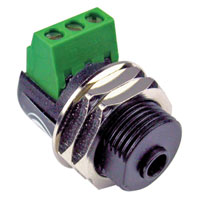 BTX CA-MX35DN MINIATURE JACK SOCKET 3.5mm 3-pole, screw terminal, double nut