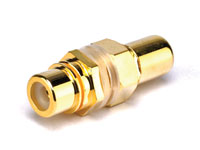 DELUXE RCA (PHONO) PANEL SOCKET Feed-through, yellow