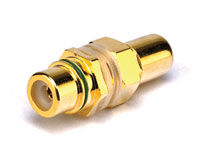 DELUXE RCA (PHONO) PANEL SOCKET Feed-through, green