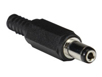 DC CONNECTOR Male panel, 2.1mm, 10mm shaft