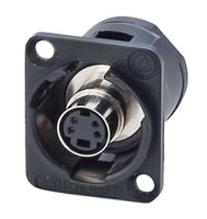SWITCHCRAFT EHSVHS2B S-VHS socket, female-female feedthrough, black