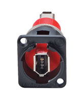 SWITCHCRAFT EHFWX2B Firewire 400 (1394) feedthrough, x-wired, black