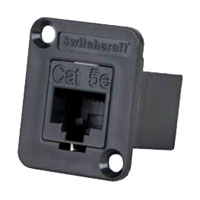 SWITCHCRAFT EHRJ45P5E Cat5E, unshielded, fem-fem feedthrough, black