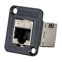 SWITCHCRAFT EHRJ45P5ES Cat5E, shielded, fem-fem feedthrough, black