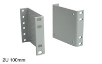 CANFORD RACKBRACKET RECESS BRACKET 1U, 100mm recess, grey (pair)