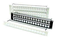 UNIVERSAL CONNECTION PANEL Kit 1U 1x16, dark grey