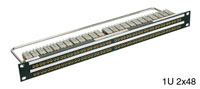M&M BANTAM JACKFIELD 1U 2x48 brass jacks, stereo-pitch centre-space, black