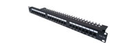 TUK CAT5E RJ45 PATCH PANEL 1U 24 way, unshielded, horizontal termination