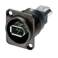 NEUTRIK FIREWIRE NA1394-6-W-B Panel mtg., back-to-back feedthrough