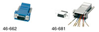 CUSTOM ADAPTER D-SUB 9 way male/RJ45, red