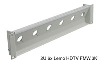 TAILGATE PANEL Angled 2U 5x Lemo HDTV FMW.3K plug, grey