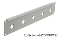 TAILGATE PANEL Flat 2U 5x Lemo HDTV FMW.3K plug, grey