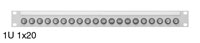 BNC TERMINATION PANEL 1U 1x24 BNC 50 ohm, grey
