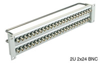 BNC HD TERMINATION PANEL 2U Angled 2x12 BNC HD 75 ohm, grey