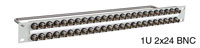 BNC SD AES VERY HIGH DENSITY TERMINATION PANEL 1U 2x24 BNC 75 ohm, grey