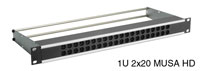 MUSA HD PATCH PANEL 1U 2x20 MUSA HD, black