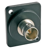 D-SERIES BNC (solder), 75 ohm, black