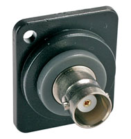 D-SERIES BNC (double-sided), 50 ohm, black