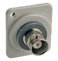 D-SERIES BNC (double-sided), 50 ohm, white