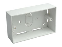 PLASTIC SURFACE BOX 2 gang, 45mm deep