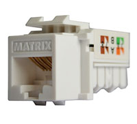 MATRIX CAT6 RJ45 KEYSTONE CONNECTOR MODULE