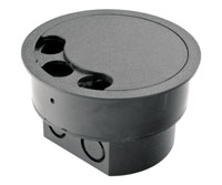 COLES FLOOR GROMMET With blank plate, black