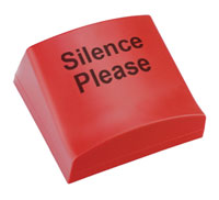 CANFORD ILLUMINATED SIGN Red cover, Silence please