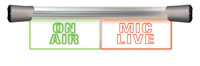 SONIFEX LD-40F2ONA-MCL ILLUMINATED SIGN On Air, Mic Live, LED, twin, flush mount, 2x 200mm