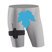 RADIO MIC GARTER POUCH Black