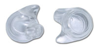 CANFORD EARMOULD For earbud earpieces, soft silicon, custom, clear (pair)