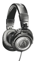 AUDIO TECHNICA ATH-M50s HEADPHONES Closed, 38ohms, 3.5mm jack, 6.35mm adapter, straight cable
