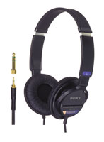 SONY MDR-7502 HEADPHONES Closed, 24 ohms, 3.5mm jack, 6.35mm adapter, straight cable