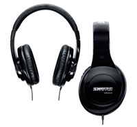 SHURE SRH240-EFS HEADPHONES Closed, 3.5mm jack, 6.35mm adapter, two sided straight cable