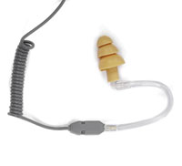 VOICE TECHNOLOGIES VT600C EARPHONE Coiled cable, grey