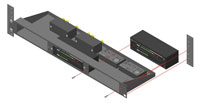 RDL RU-RA3A Rackmount tray, 1U, three Rack-Ups