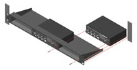 RDL RU-RA3HD Rackmount tray, 1U, three Rack-Ups