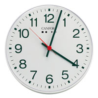 CANFORD QUARTZ WALL CLOCK 250mm, white case