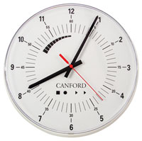 CANFORD BROADCASTERS CLOCK MSF 300mm, white case