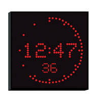 WHARTON 490A.05.R.S CLOCK 50mm red characters, surface mount