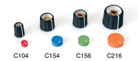 REAN C154 COLLET KNOB 15mm diameter, 4mm shaft, black