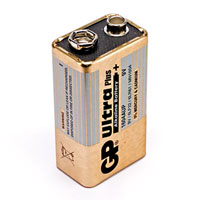 GP 1604AU BATTERY, 1604 (PP3) size, alkaline, Ultra series