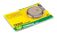 GP CR2032 BATTERY 20d x 3.2mm, lithium cell, 3V
