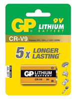 GP CR-V9 BATTERY, 1604 (PP3) size, lithium