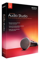 SONY SOUND FORGE AUDIO STUDIO 10 SOFTWARE Stereo audio editing, light version for PC