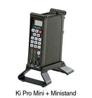 AJA VIDEO KI-MINISTAND-R0 TABLETOP STAND For Ki Pro Mini portable recorder, with 90 deg. cable