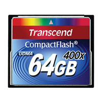 TRANSCEND TS64GCF400 EXTREME COMPACT FLASH CARD 400X, 64GB