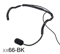 TRANTEC SJ66-BK MICROPHONE Aerobics, 200Hz-16kHz, for radiomic, screw jack, black