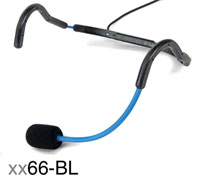 TRANTEC X66-BL MICROPHONE Aerobics, 200Hz-16kHz, for radiomic, mini XLR4, blue
