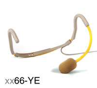 TRANTEC X66-YE MICROPHONE Aerobics, 200Hz-16kHz, for radiomic, mini XLR4, yellow