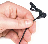 TRANTEC MIC-LP2 MICROPHONE Lapel, 200Hz-16kHz, for radiomic, screw jack, black
